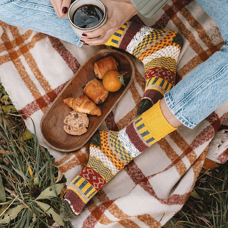 fair isle crew socks